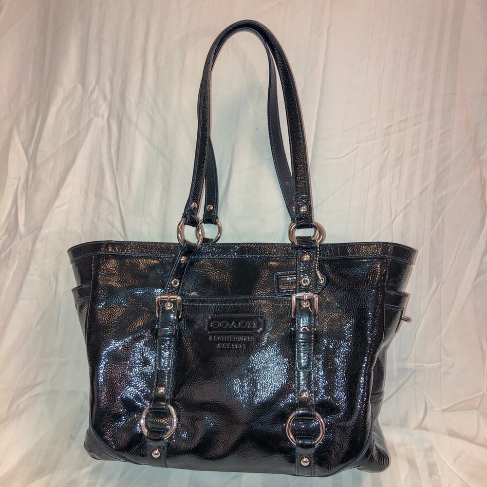 NWOT Coach Black Patent Handbag Tote BRAND NEW!!